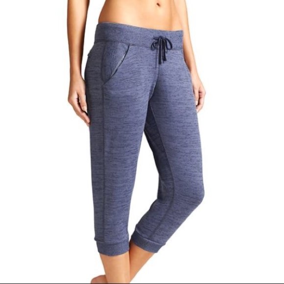 Athleta Pants - Athleta Cropped Downplay Joggers Heathered Blue (XS)